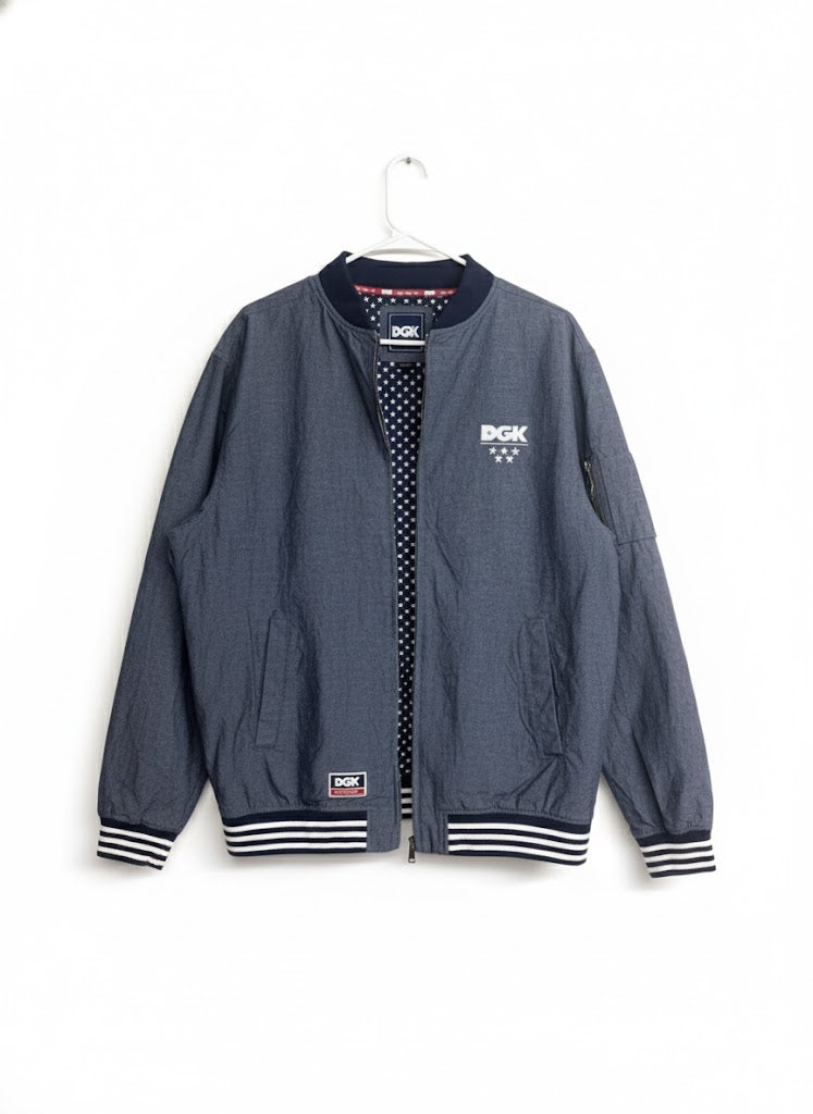 Men's DGK Blue Stars Bomber Jacket - Skate Streetwear