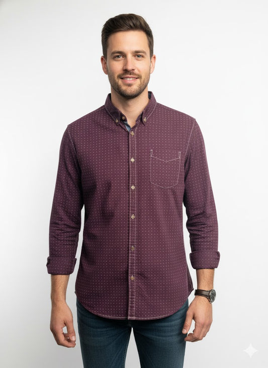 Pre-Owned: Men's XL W. Depart WEST Spotted Button-Down Shirt